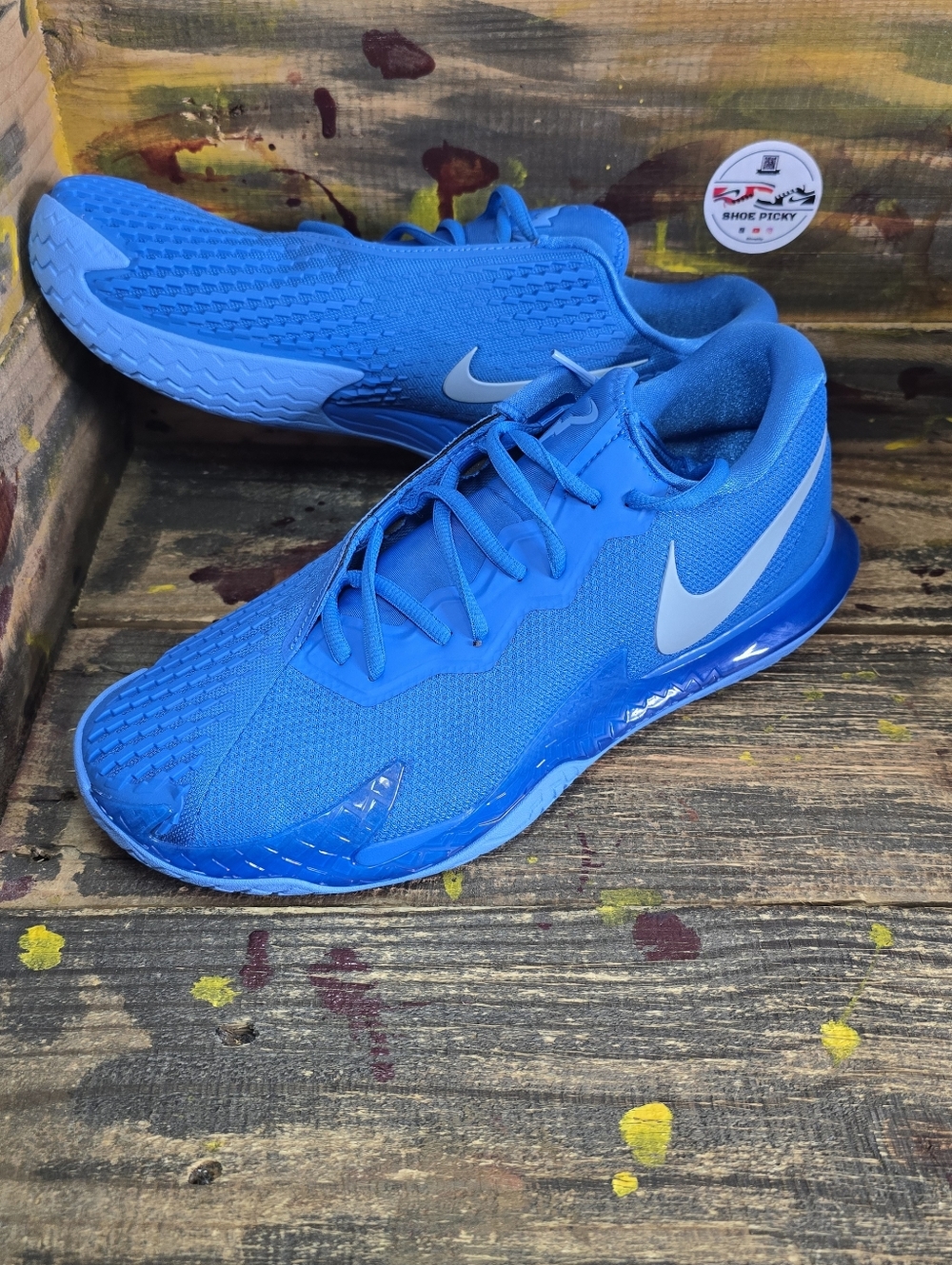 NikeCourt Zoom Vapor Cage 4 Rafa Men 10.5 Hard Court Tennis Shoe Blue DD1579-402